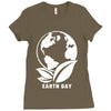 earth day planet Ladies Fitted T-Shirt
