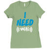 I Need Wi-Fi Ladies Fitted T-Shirt
