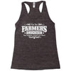 farmer's daughter funny Racerback Tank