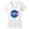 lies nasa logo Women's V-Neck T-Shirt