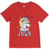 unicorns are born in july cute unicorn V-Neck Tee