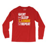 eat sleep league Long Sleeve Shirts