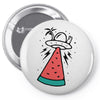 summer alien invasion bright color Pin-back button