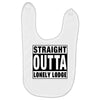 straight outta lonely lodge Baby Bibs