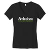 atheism funny retro religion jesus christ believer comic god Women's V-Neck T-Shirt