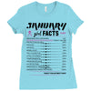 January Girl Facts Aquarius Ladies Fitted T-Shirt