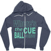 snooker where's the cue ball going Zipper Hoodie
