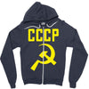 cccp hammer &amp; sickle  soviet union communist communism russia red star Zipper Hoodie