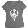 fractured rebellion Women's Triblend Scoop T-shirt