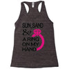 sun, sand &amp; a ring on my hand Racerback Tank