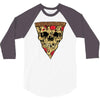 pizza skull 3/4 Sleeve Shirt
