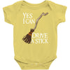 yes i can drive stick Baby Bodysuit
