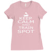 keep calm train Ladies Fitted T-Shirt