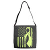 lyme disease awareness Adjustable Strap Totes
