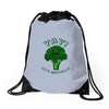 one cheer for broccoli Drawstring Bags