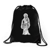 santa muerte blanca Drawstring Bags