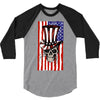 july 4th skull 3/4 Sleeve Shirt