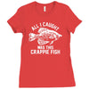 all i caught was this crappie fish Ladies Fitted T-Shirt
