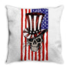 july 4th skull Throw Pillow