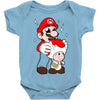 mario licking toad Baby Onesie