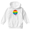 rainbow colored stripes dot running splashes Youth Hoodie