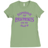 someone left paw prints on my heart Ladies Fitted T-Shirt