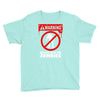 zombie  do not feed the zombies fun Youth Tee