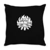 campfire hoodie Throw Pillow