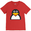 penguin face V-Neck Tee