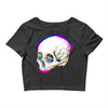 skull glitch Crop Top