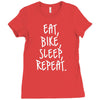 Eat Sleep Bike Repeat Ladies Fitted T-Shirt