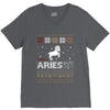 santa aries xhristmas ugly t shirts V-Neck Tee