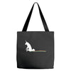 unicorn scooting on the floor Tote Bags