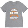 All Men Created Equal But The Best Born In December V-Neck Tee