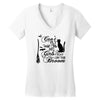 can't fly with the big girls Women's V-Neck T-Shirt