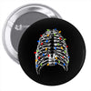 skeleton christmas tree Pin-back button