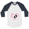 Custom baby girl name maternity design 3/4 Sleeve Shirt
