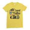 coffee cat Ladies Fitted T-Shirt