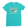 she was short, fat and had a big mouth! Ladies Fitted T-Shirt