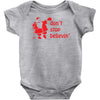 don't stop believin funny christmas Baby Onesie