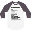 rules for dating my daughter shirt t shirt perfect father's gift 3/4 Sleeve Shirt