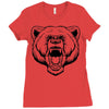 angry bear head Ladies Fitted T-Shirt
