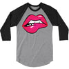 sexy lip biting 3/4 Sleeve Shirt