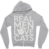 real men love cats Zipper Hoodie