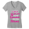 Oma Was Created Because Need Real Heroes Women's V-Neck T-Shirt