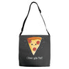 i love pizza! Adjustable Strap Totes