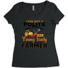 I Was Once A Polite Well Mannered Young Lady And The I Became A Farmer Women's Triblend Scoop T-shirt