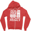 real men use 3 pedals Zipper Hoodie