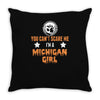 michigan girl Throw Pillow