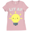 lit af kawaii light bulb Ladies Fitted T-Shirt